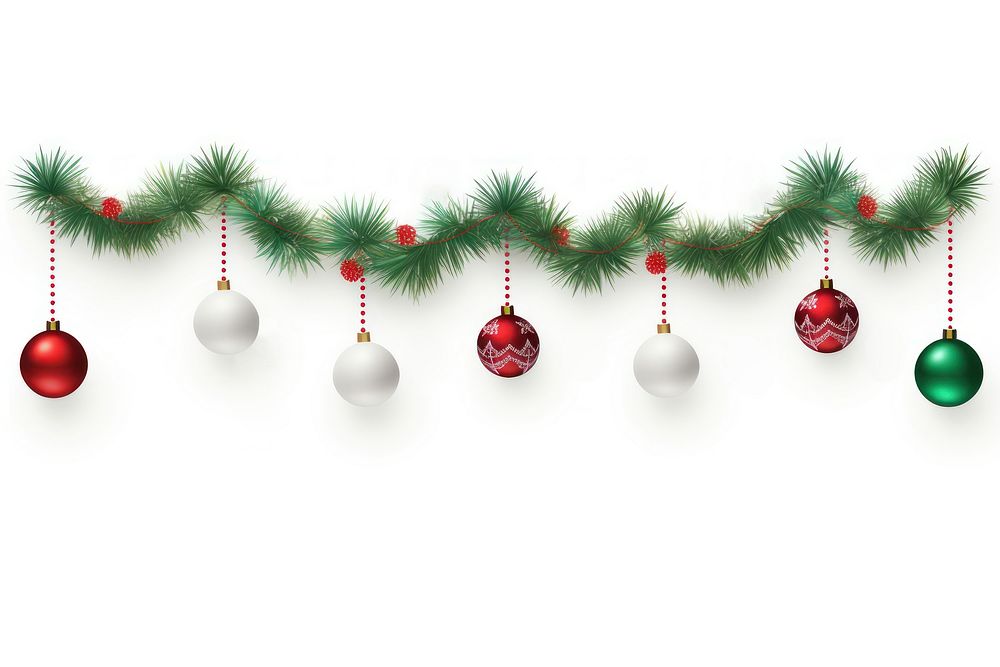 Christmas line garland ornament plant green. AI generated Image by rawpixel.