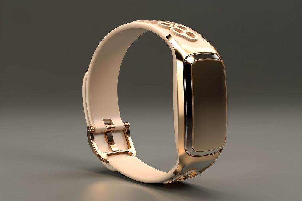 Smart watch jewelry gold accessories. AI generated Image by rawpixel.