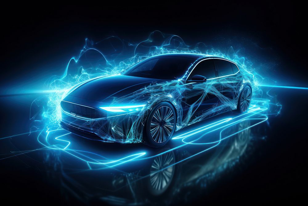 Car glowing vehicle wheel. AI generated Image by rawpixel.