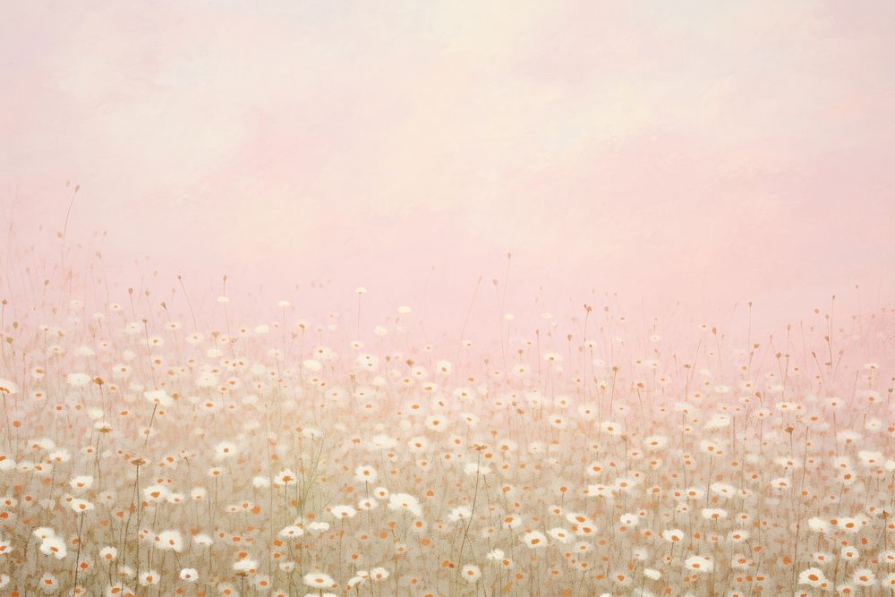 Impression daisy field backgrounds outdoors nature. AI generated Image by rawpixel.