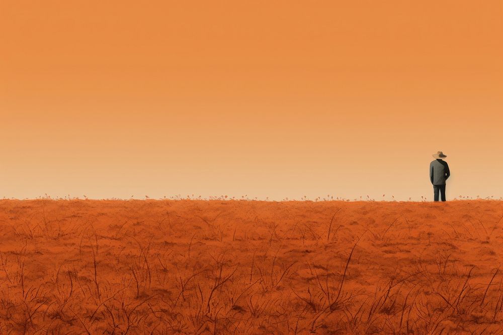 Autumn pumpkin field landscape grassland outdoors. AI generated Image by rawpixel.