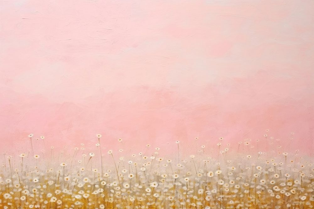 Impression daisy field backgrounds outdoors painting. AI generated Image by rawpixel.