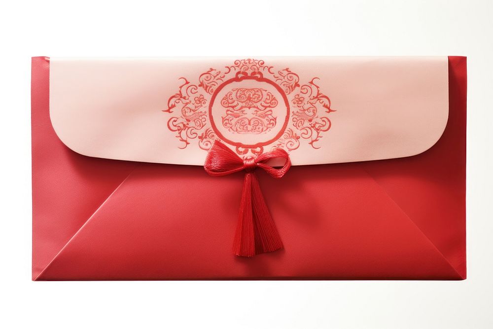 Chinese red envelope symbol white background celebration. AI generated Image by rawpixel.