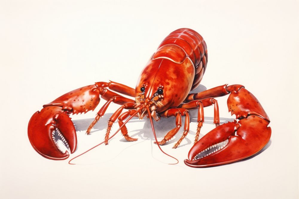 Lobster seafood animal white background. AI generated Image by rawpixel.