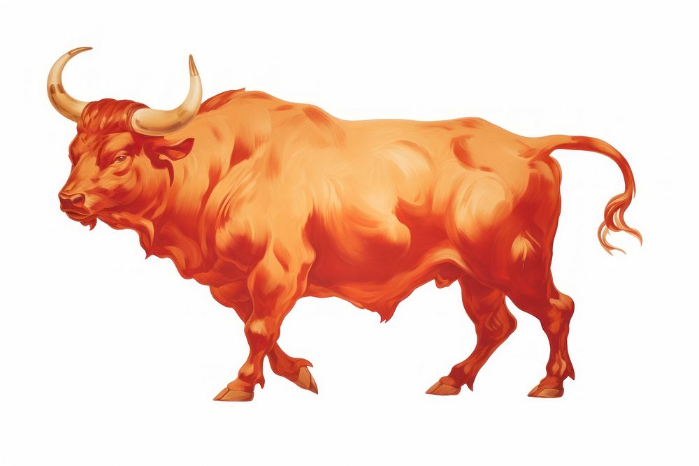 Chinese ox sign symbol livestock buffalo. AI generated Image by rawpixel.