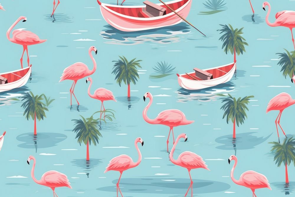Flamingo backgrounds pattern animal. AI generated Image by rawpixel.
