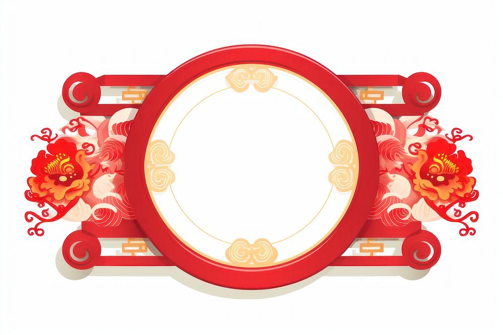 Chinese New Year Chinese label chinese new year white background. AI generated Image by rawpixel.