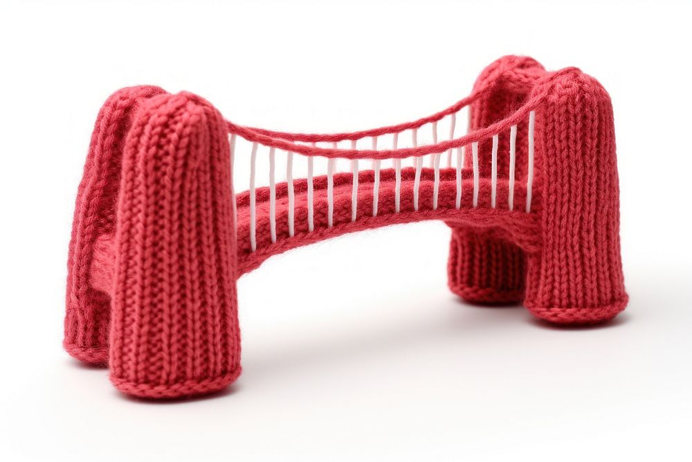 Knitted cute toy knitted sweater bridge. AI generated Image by rawpixel.