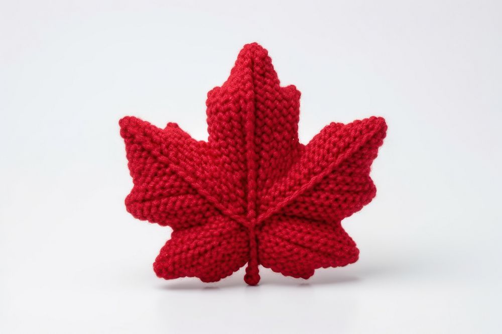 Knitted cute toy leaf knitted maple. AI generated Image by rawpixel.