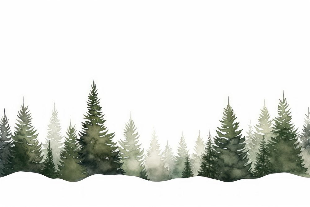 Christmas trees outdoors nature forest. AI generated Image by rawpixel.