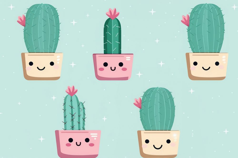 Happy cactus plant anthropomorphic representation. AI generated Image by rawpixel.