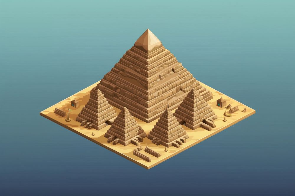 Pyramid architecture art archaeology. AI generated Image by rawpixel.