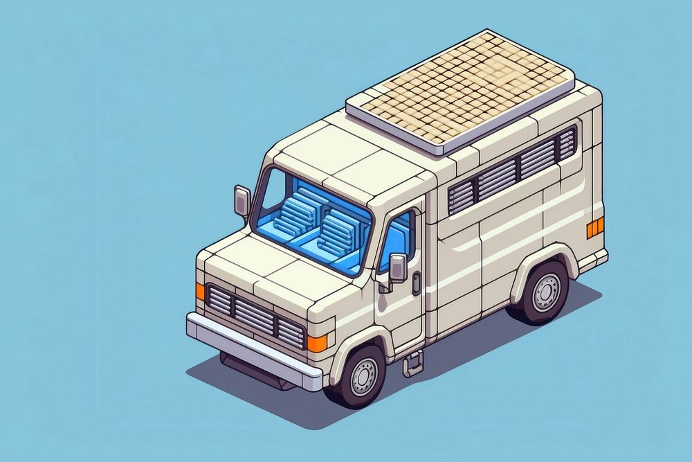 Simple cargo van isolated vehicle transportation semi-truck. AI generated Image by rawpixel.