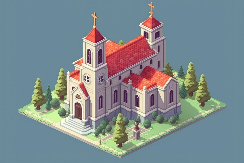 Simple church architecture building spirituality. AI generated Image by rawpixel.