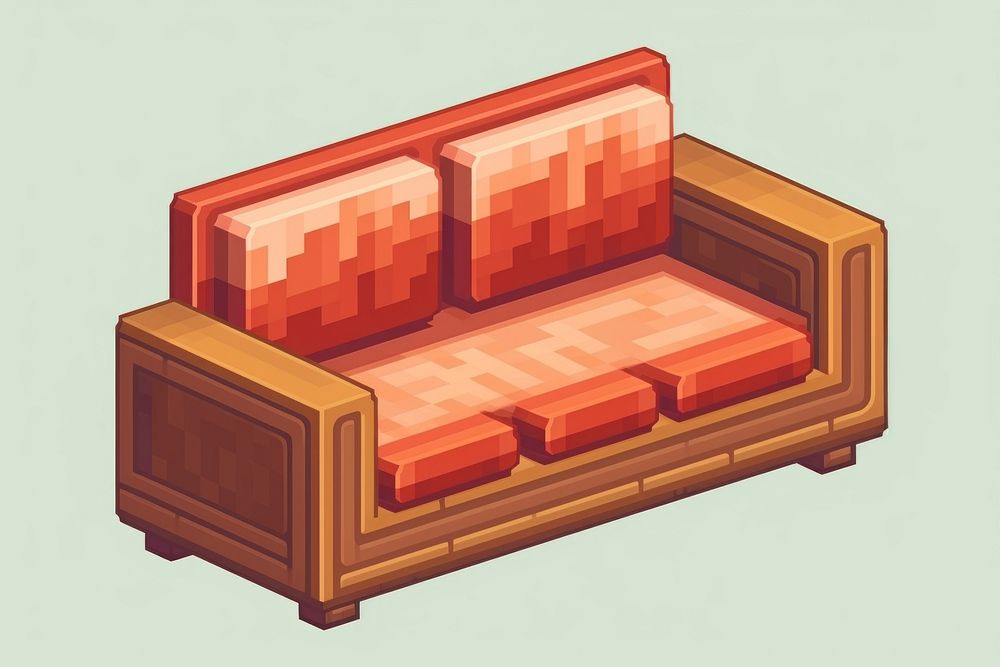 Simple sofa isolated furniture armchair comfortable. AI generated Image by rawpixel.