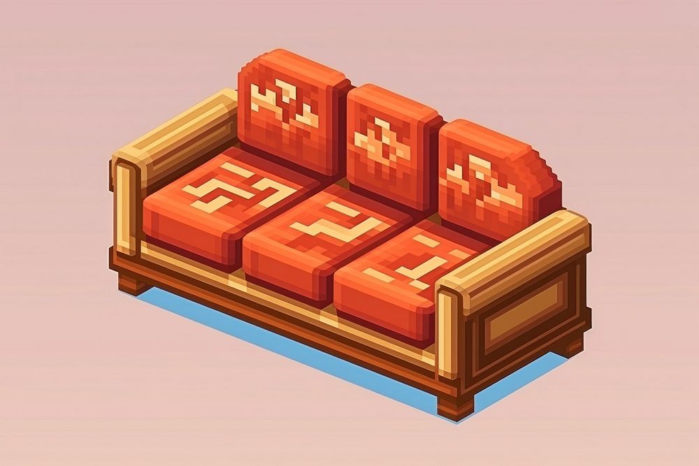 Simple sofa isolated furniture relaxation . AI generated Image by rawpixel.
