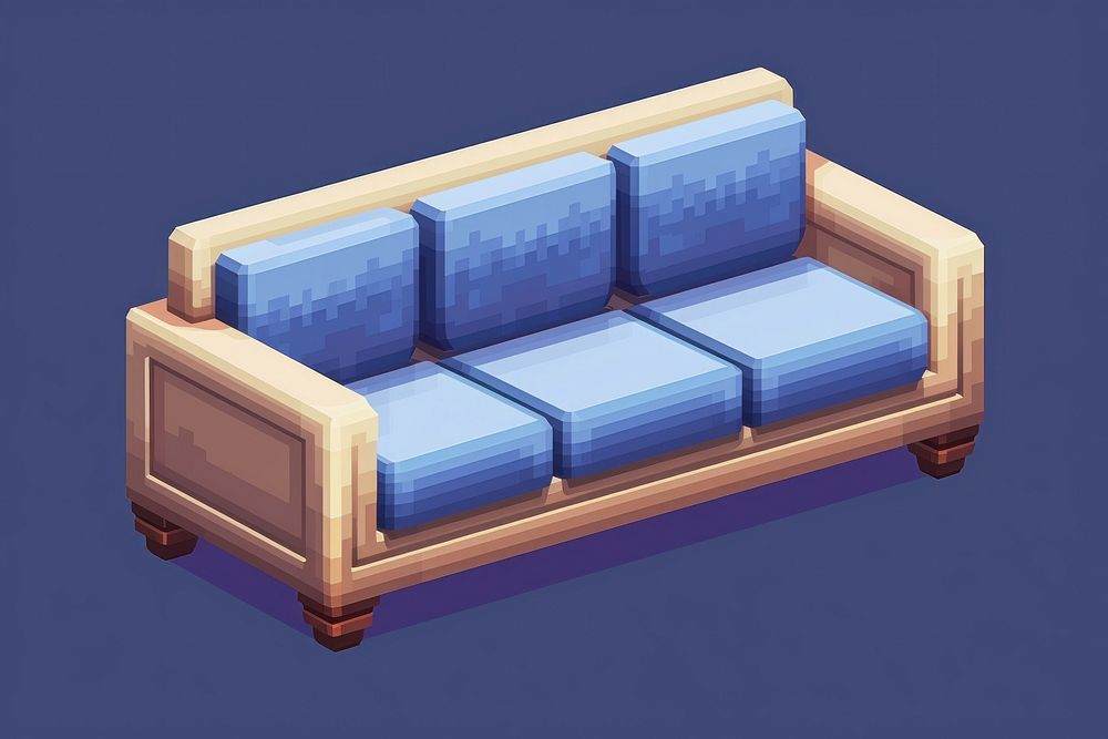 Simple sofa isolated furniture comfortable relaxation. AI generated Image by rawpixel.