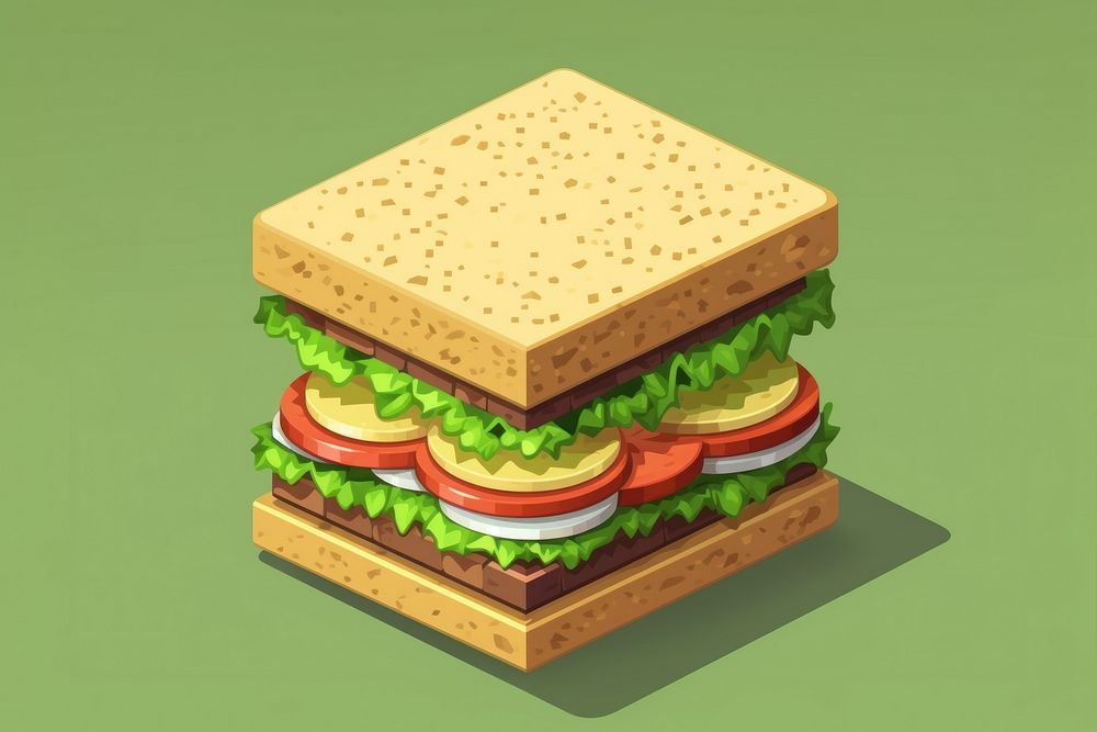 Simple sanwich isolated sandwich bread food. AI generated Image by rawpixel.