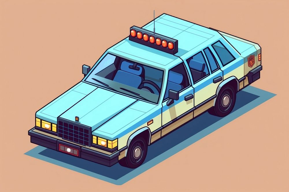Simple police car isolated vehicle transportation automobile. AI generated Image by rawpixel.