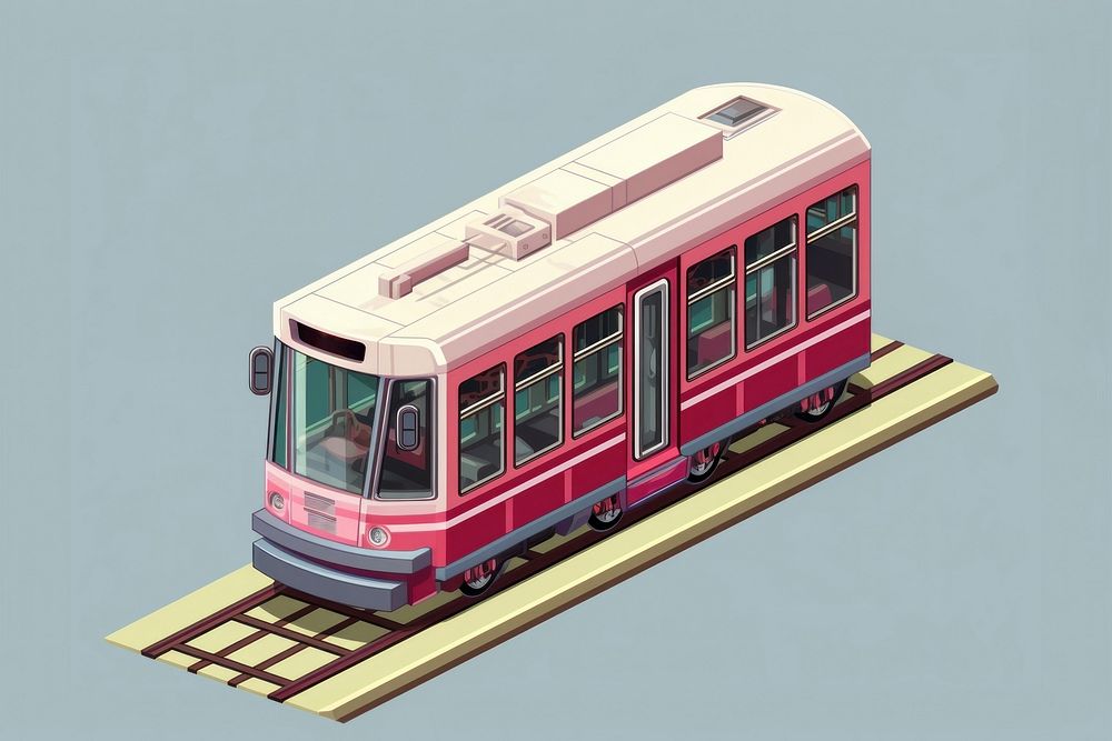 Simple tram isolated vehicle train bus. AI generated Image by rawpixel.