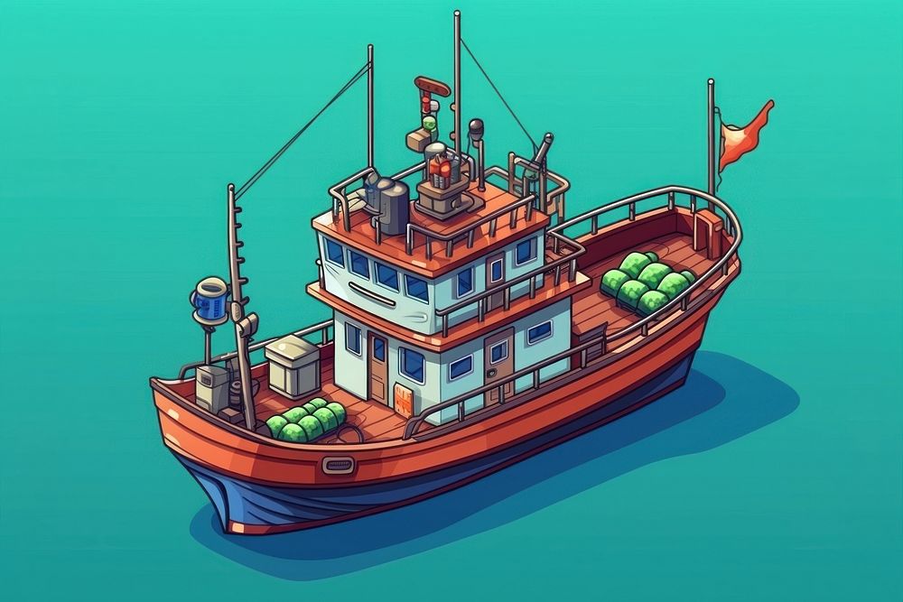 Simple trawler isolated watercraft vehicle | Free Photo Illustration ...