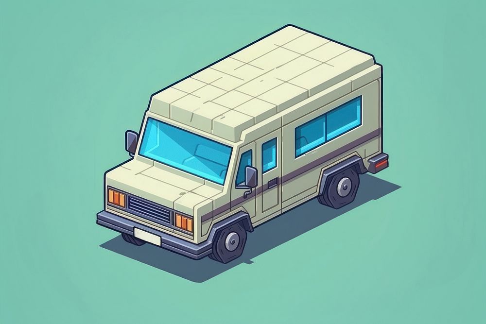 Simple van isolated vehicle car transportation. AI generated Image by rawpixel.