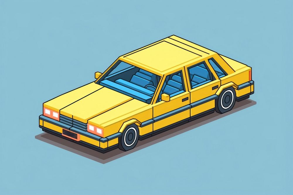 Vehicle yellow car transportation. AI generated Image by rawpixel.