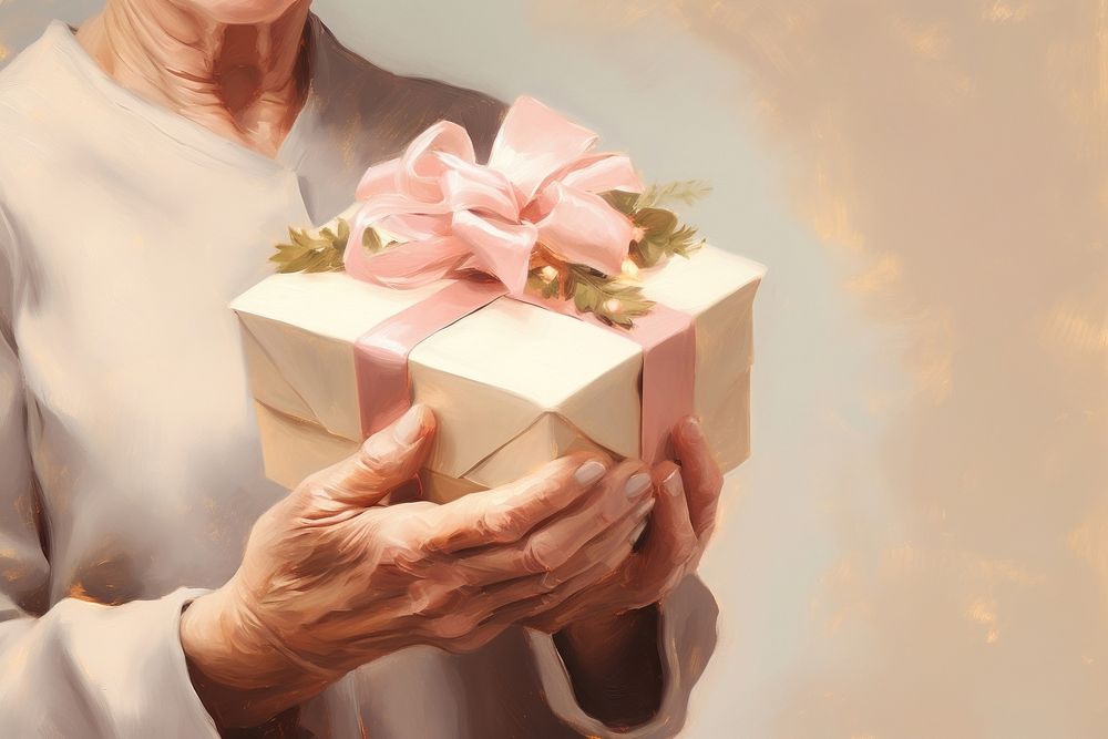 Holding gift hand box. AI generated Image by rawpixel.