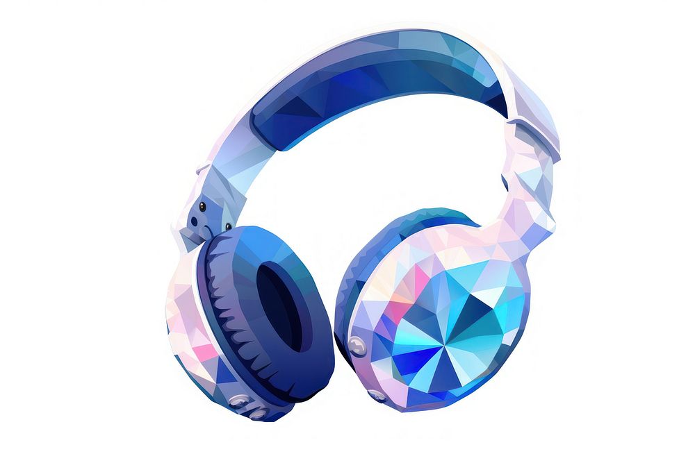 Nusic headphone headphones headset white background. AI generated Image by rawpixel.