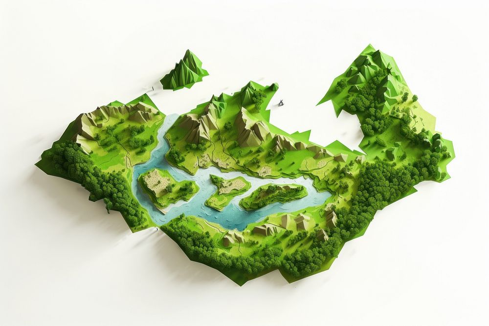 Green land continent nature plant moss. AI generated Image by rawpixel.