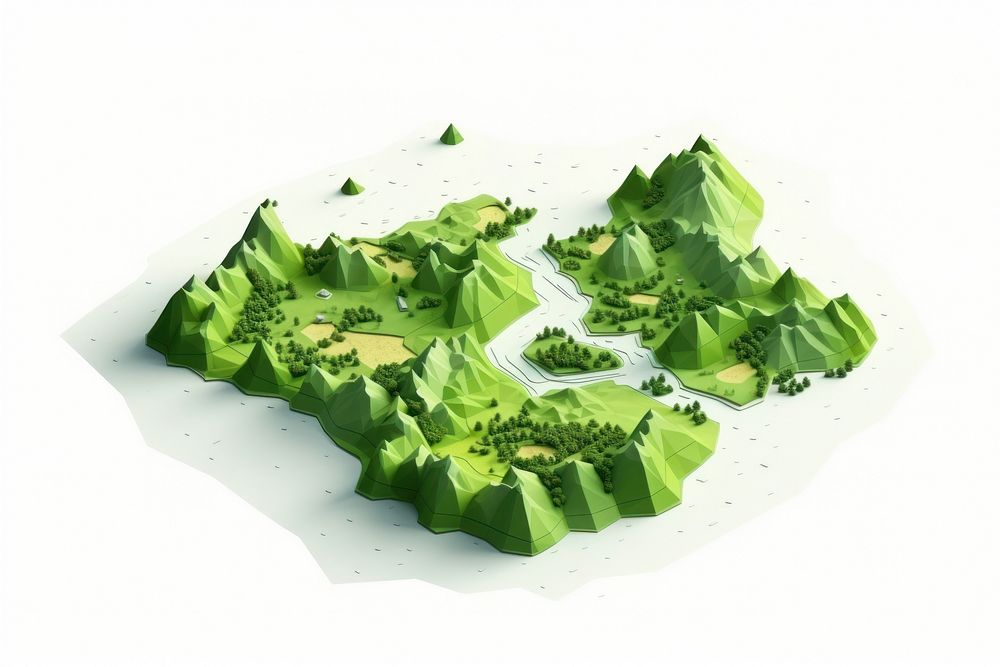 Green land continent plant white background vegetation. AI generated Image by rawpixel.