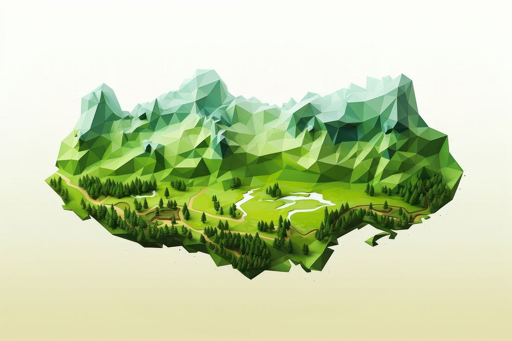 Green land continent landscape outdoors nature. AI generated Image by rawpixel.