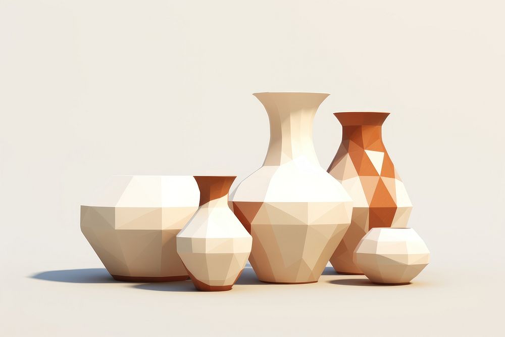 Pottery art porcelain vase. AI generated Image by rawpixel.