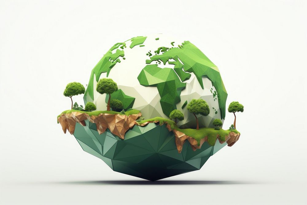 Solid green world plant leaf art. AI generated Image by rawpixel.