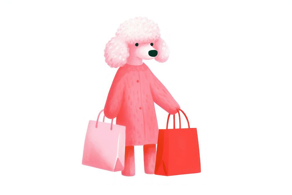 Poodle shopping doll cute toy. AI generated Image by rawpixel.