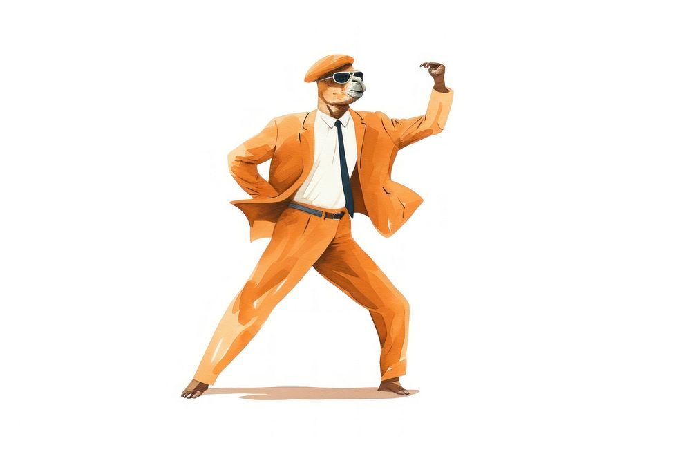 Figurine dancing adult suit. AI generated Image by rawpixel.