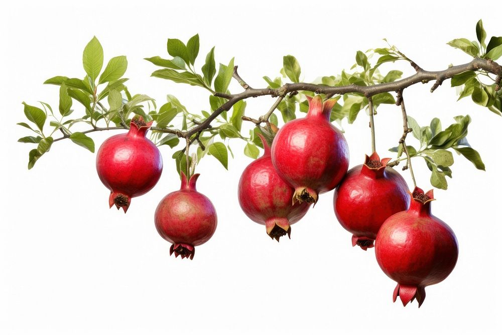 Pomegranates plant fruit tree. AI generated Image by rawpixel.