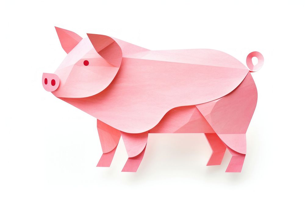 Pig mammal animal paper. 