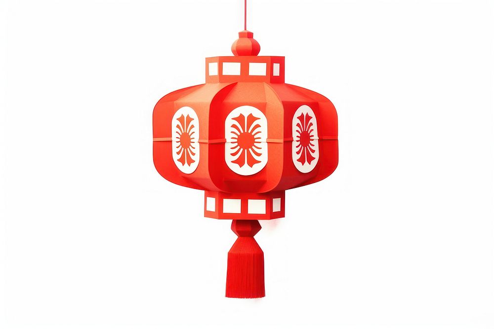 Lantern chinese lamp white background. AI generated Image by rawpixel.