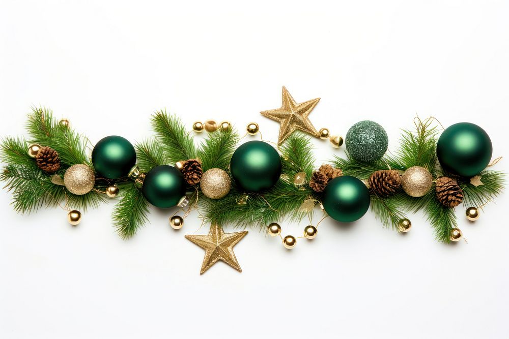 Christmas line garland jewelry white background celebration. AI generated Image by rawpixel.