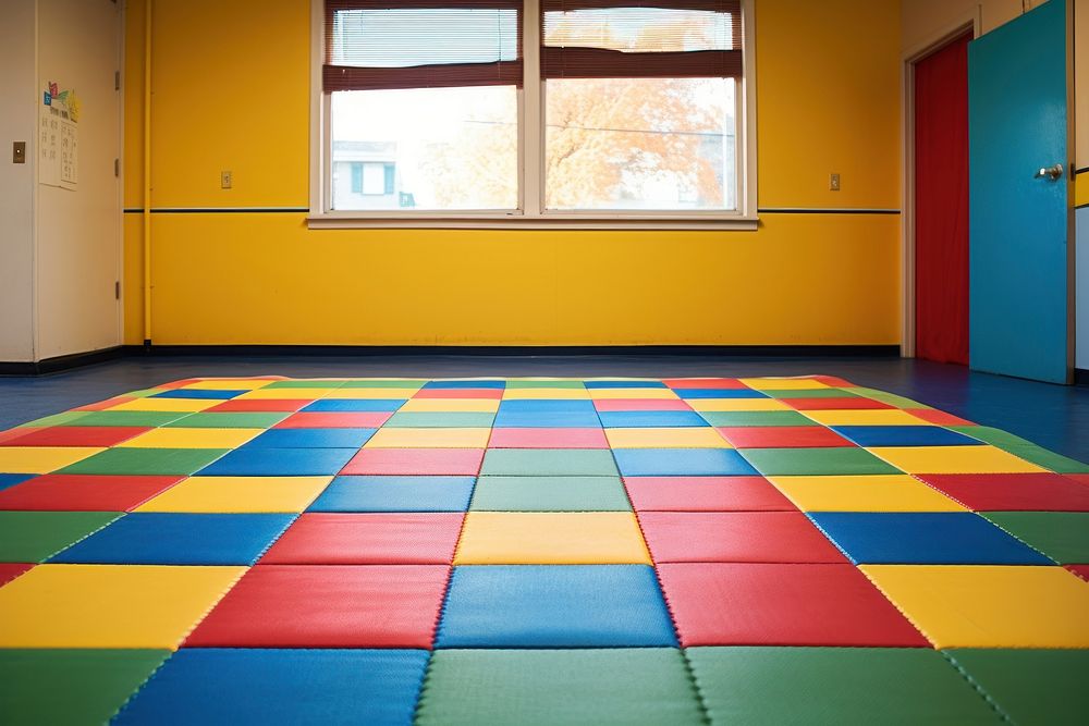 Daycare floor mat flooring architecture backgrounds. AI generated Image by rawpixel.