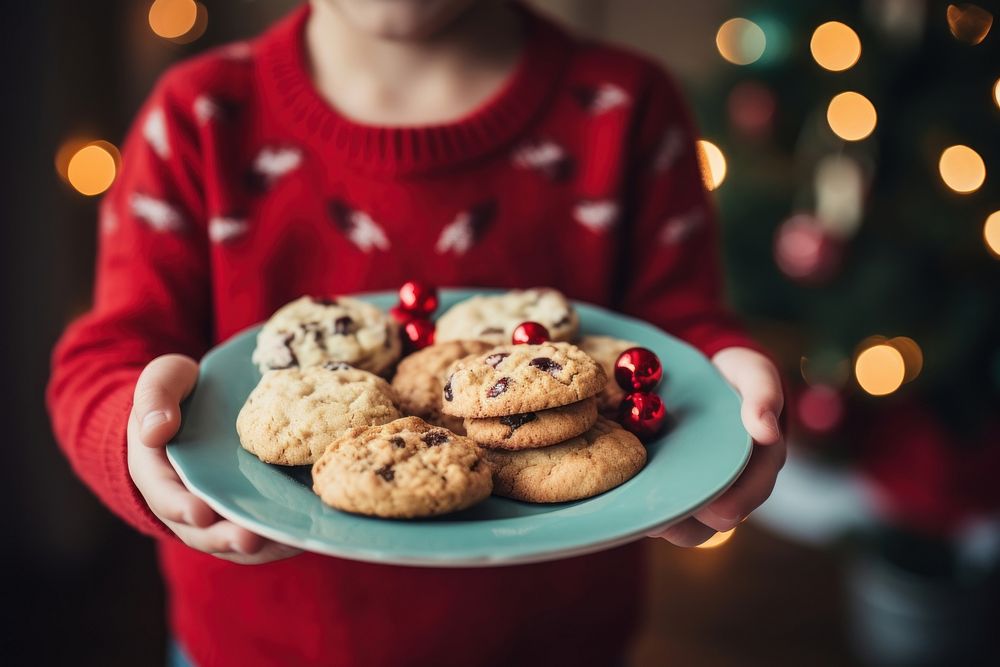 Christmas homemade cookies plate christmas food. AI generated Image by rawpixel.