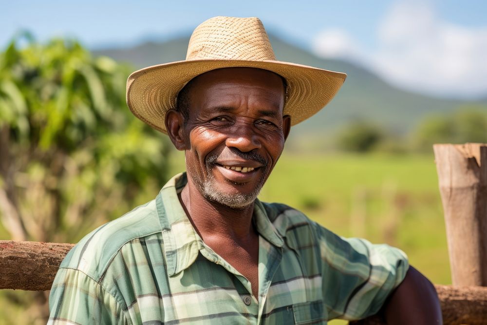 African farmer adult smile happy. AI generated Image by rawpixel.