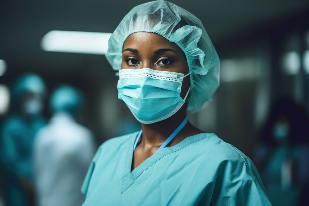 Black woman surgeon hospital doctor. AI generated Image by rawpixel.