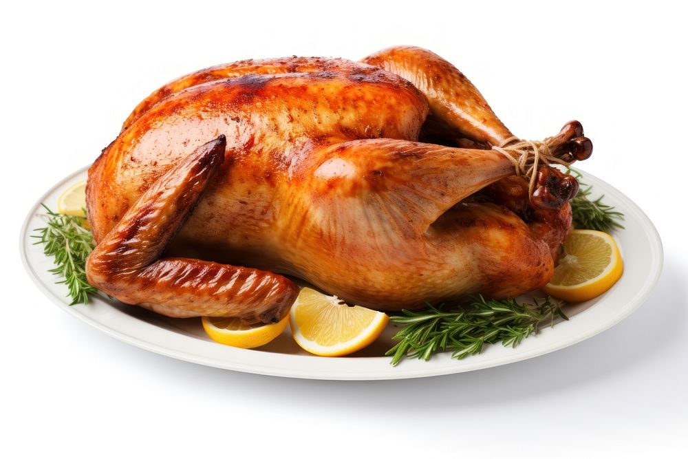 Plate roasted dinner turkey. AI generated Image by rawpixel.