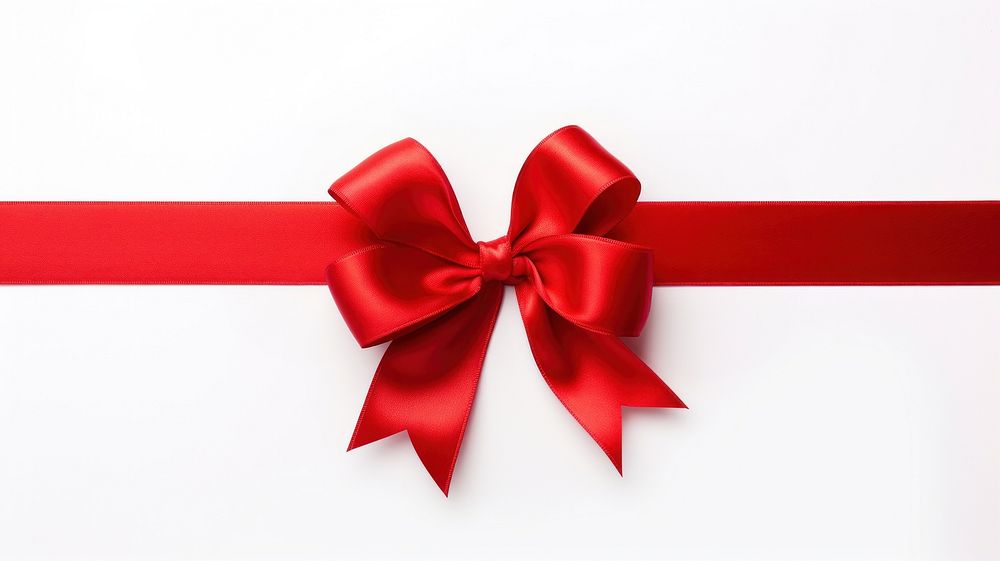 Ribbon gift bow red. AI generated Image by rawpixel.