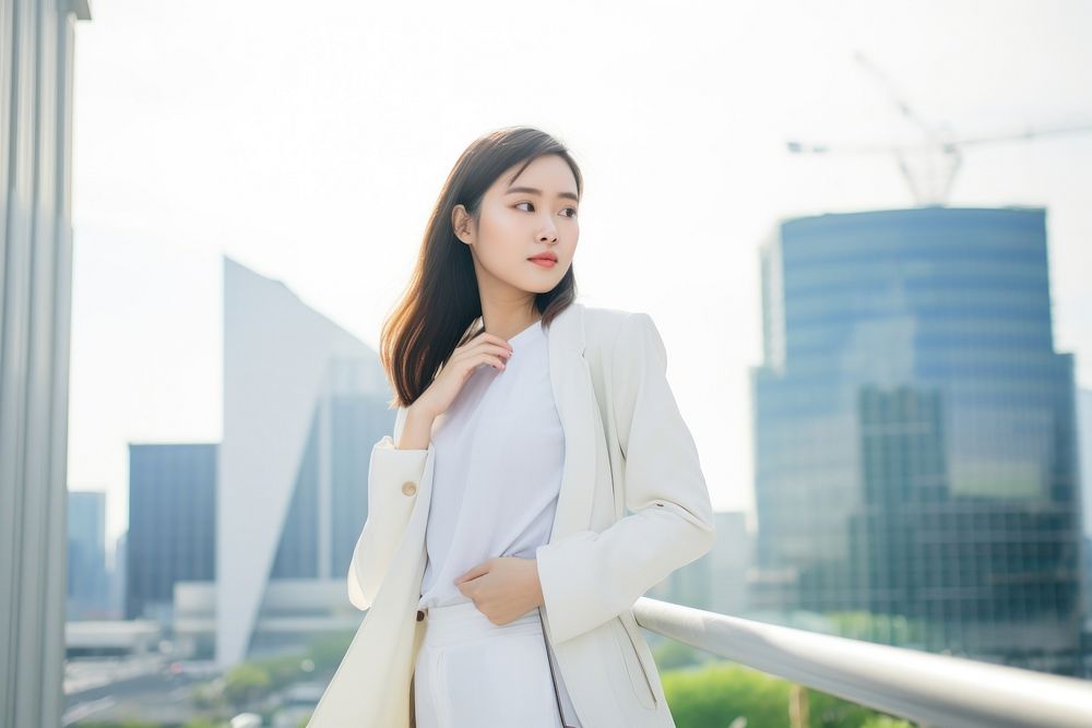 Thai business woman outdoors city day. AI generated Image by rawpixel.