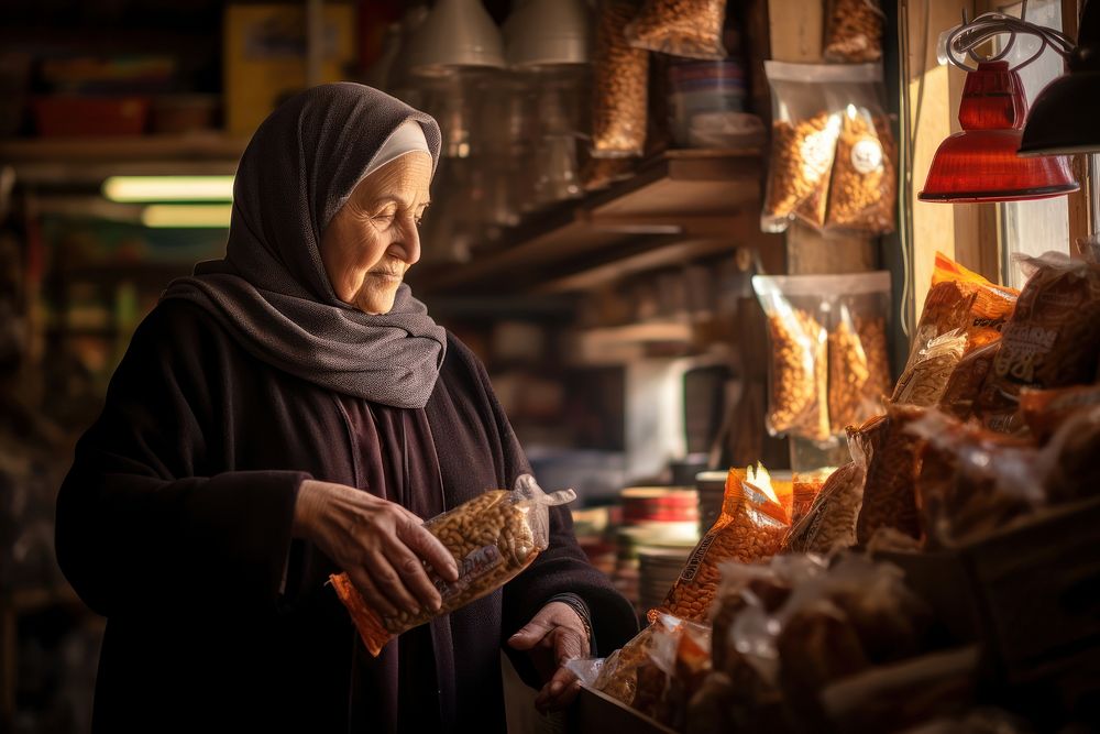 Middle eastern grandma store adult spirituality. AI generated Image by rawpixel.