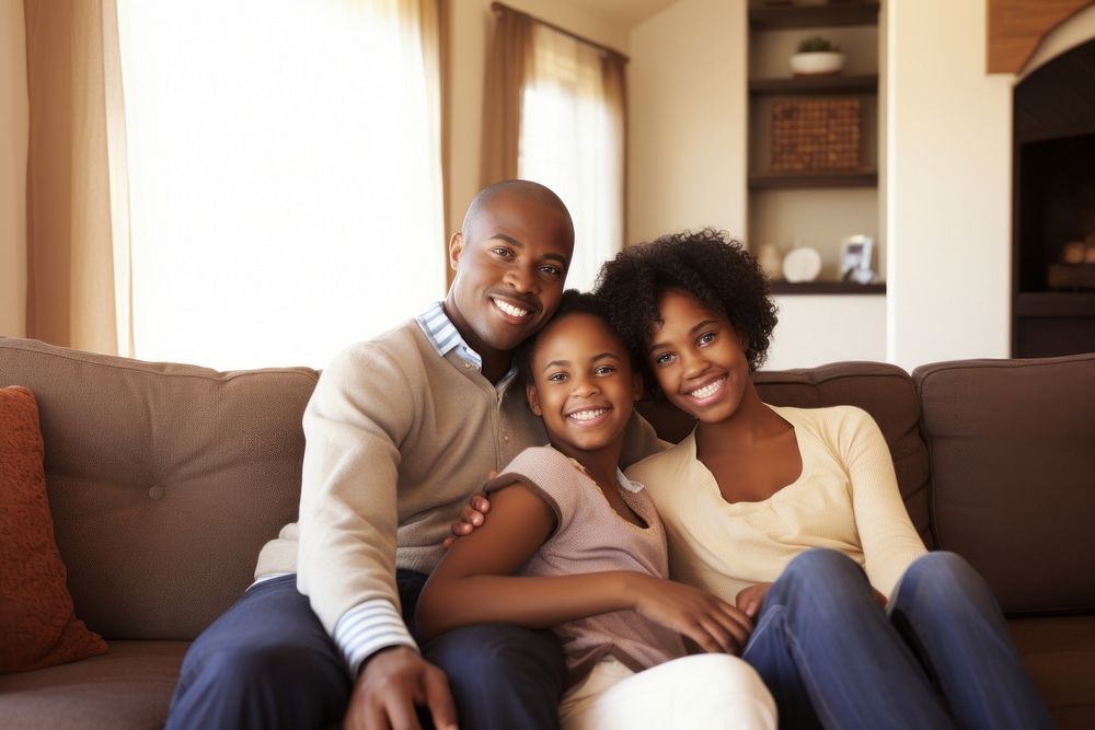 African American family architecture furniture child. AI generated Image by rawpixel.
