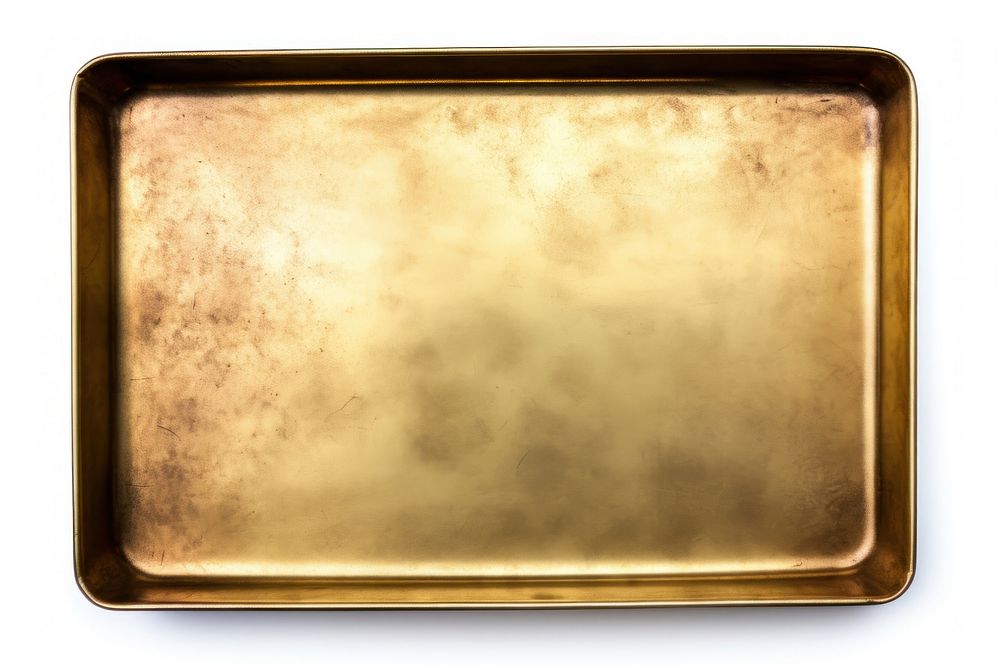 Chinese golden tray backgrounds white background rectangle. AI generated Image by rawpixel.